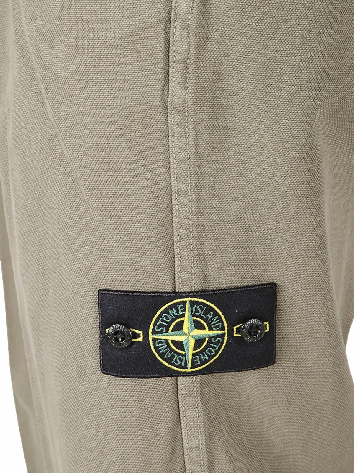 STONE ISLAND Black Cotton Cargo Pants Men