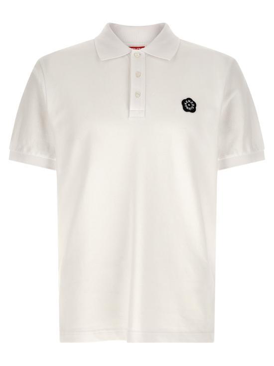 KENZO Men’s Cotton Polo Shirt FG5 5PO102 4PU 01 WHITE DOM