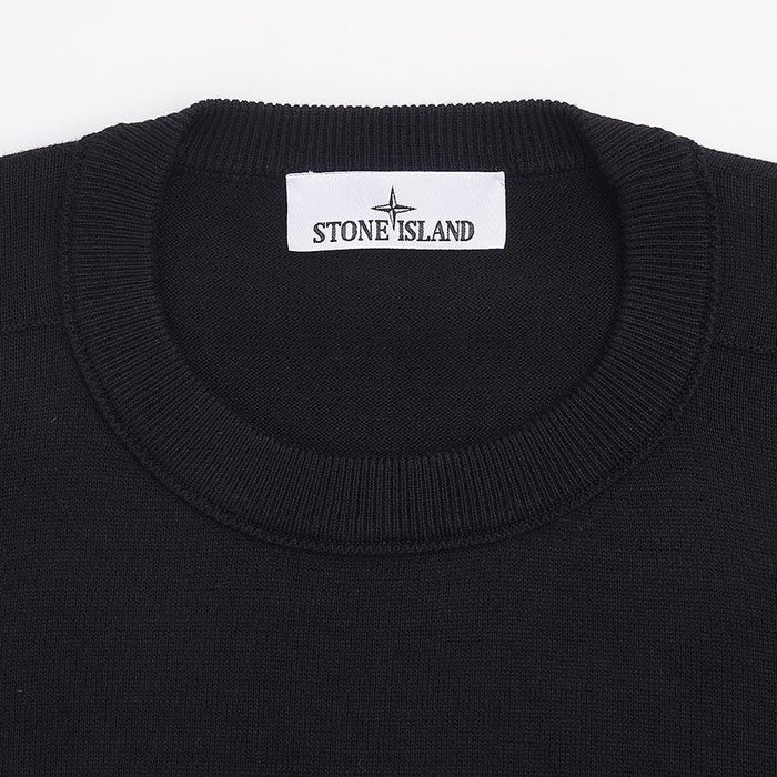 STONE ISLAND Men’s Roll Edge Seamline Knit Sweater Black