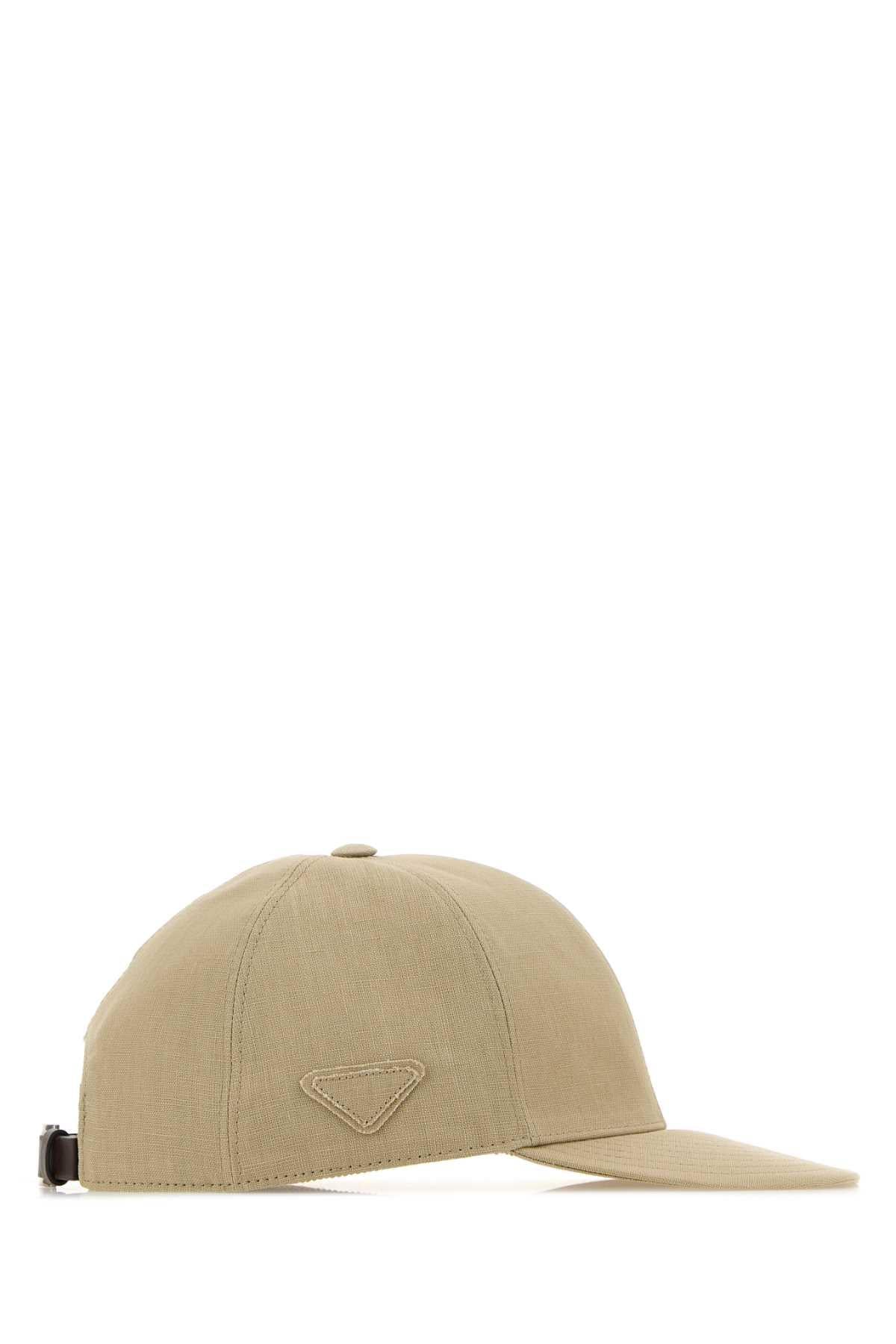 PRADA Black Cotton Logo Baseball Cap