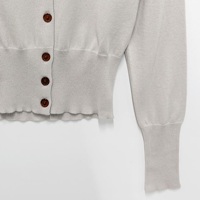 Vivienne Westwood BEA Embroidered Logo Cardigan Beige Knit