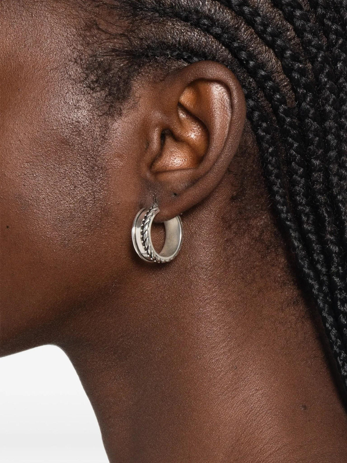Maison Margiela Silver Hoop Earrings