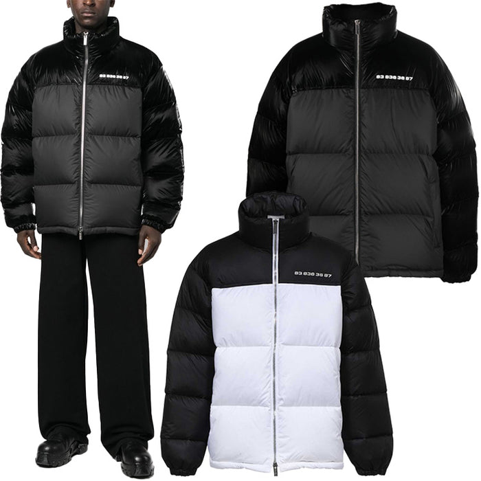 Vetements Men's Barcode Logo Down Puffer Jacket VL14JA280B VL14JA280W
