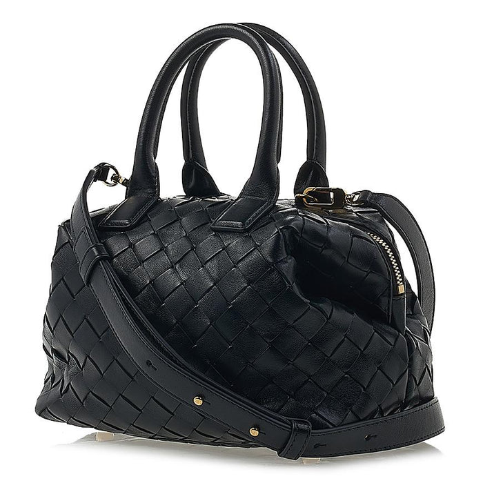Bottega Veneta Intrecciato Leather Tote Bag Black