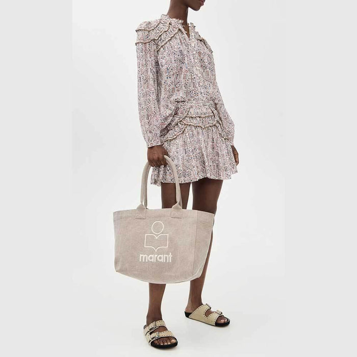 Isabel Marant Yenky Small Beige Canvas Tote Bag PM0002 FA