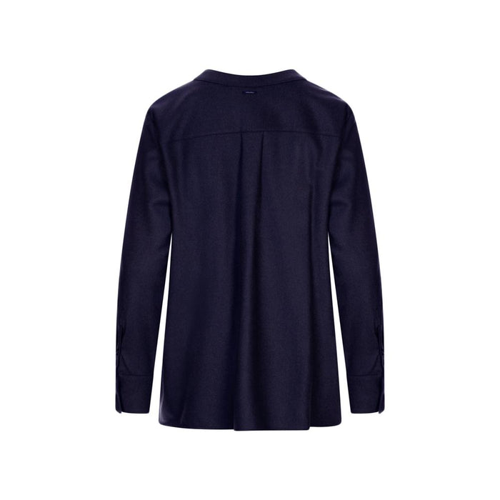 Max Mara Wool Flannel V-Neck Shirt 2529116023 006