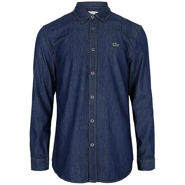 Lacoste Blue Denim Regular Fit Long Sleeve Shirt CH9084 MK9