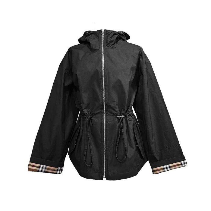 BURBERRY Hooded Windbreaker Jacket with Drawstring