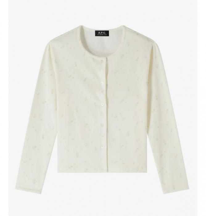 A.P.C. Scarlet Cardigan Women’s Round Neck Knit Sweater