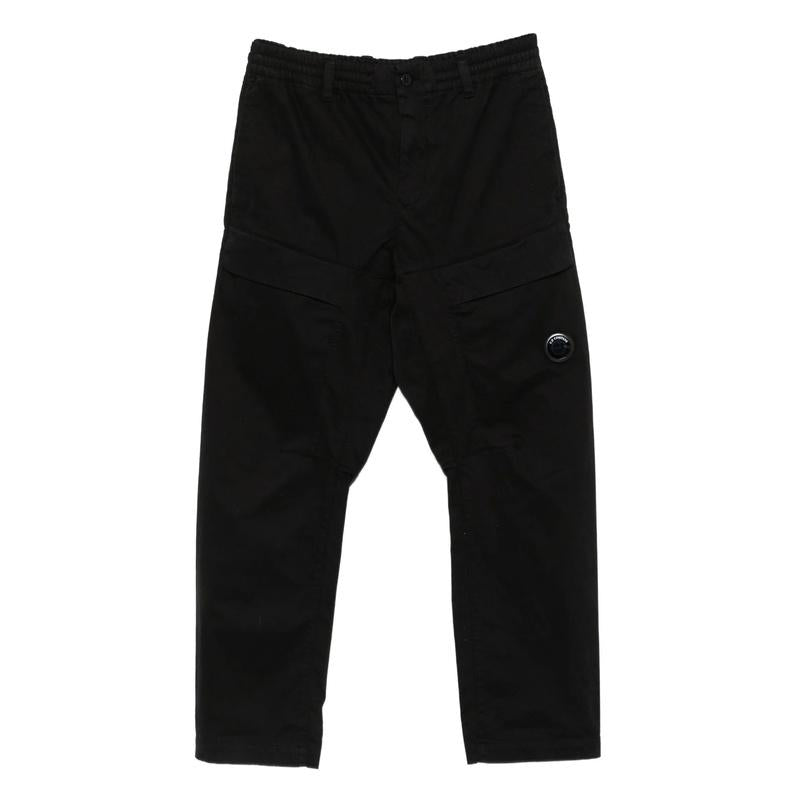 CP Company Stretch Satin Cargo Pants for Men Black