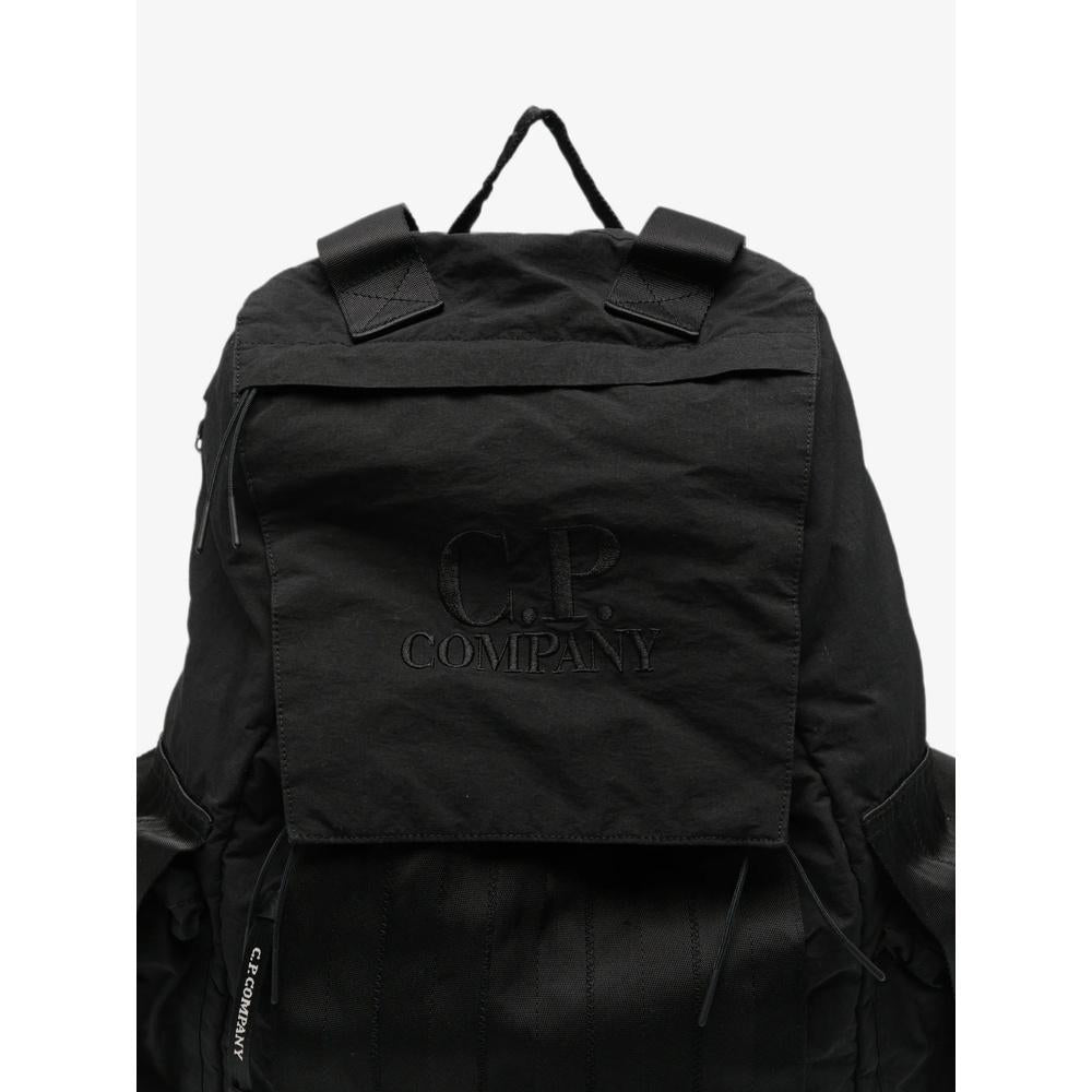 CP Company Logo Embroidered Black Backpack