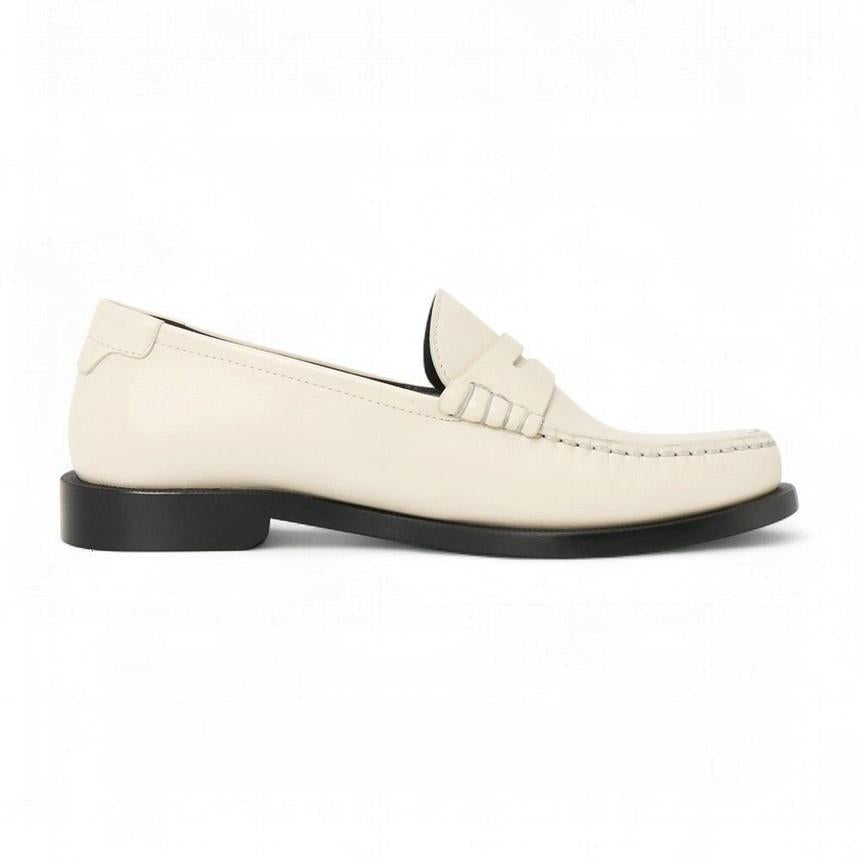 Saint Laurent Monogram Penny Leather Loafers Women’s Flat Shoes
