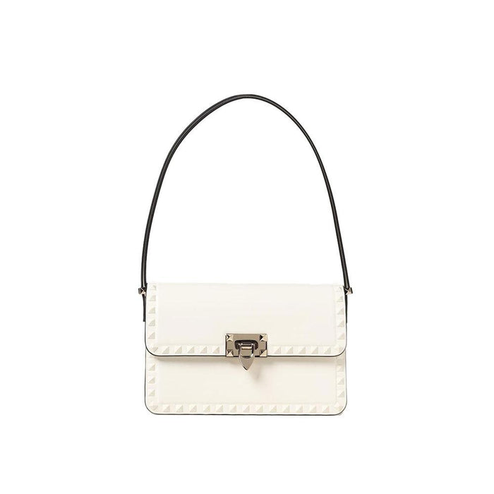 VALENTINO Rockstud Leather Shoulder Bag for Women Black