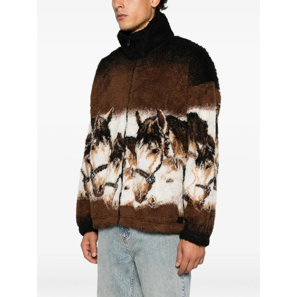 Maison Margiela Black Wool Zip-Up Knit Jacket for Men