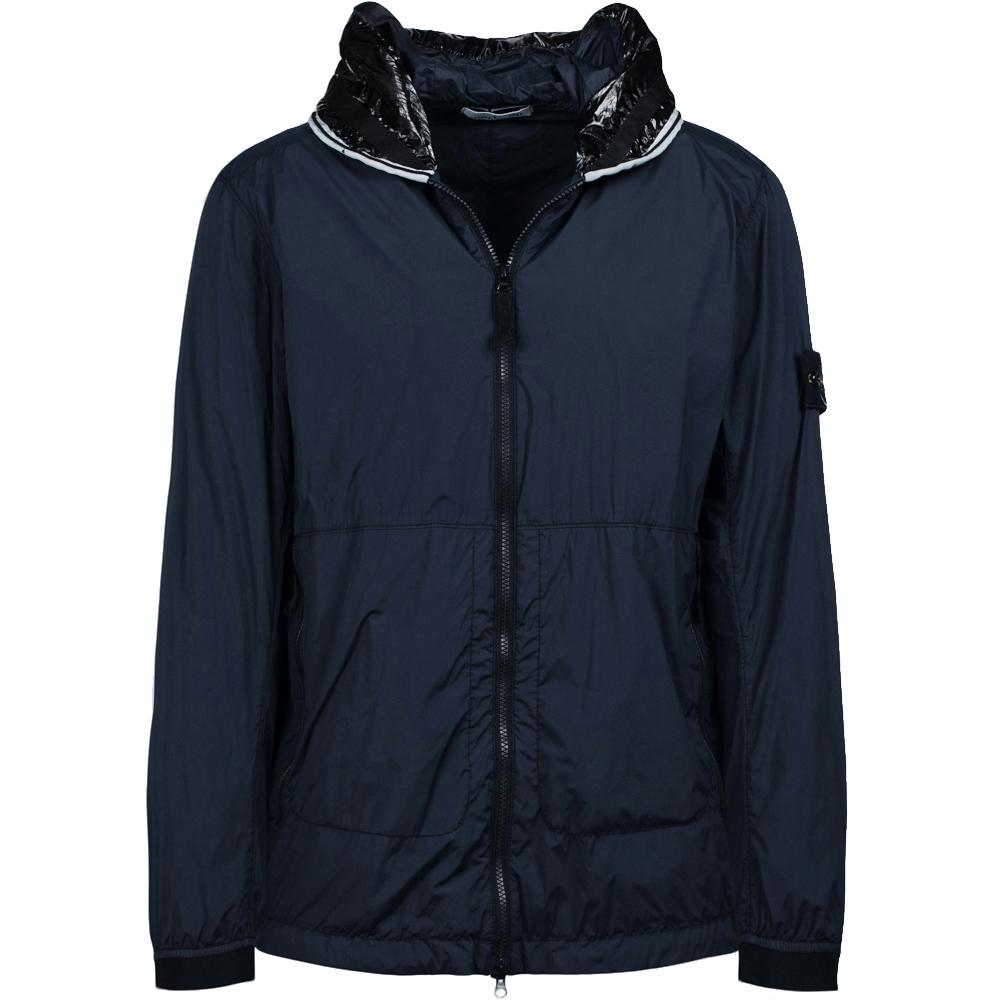 STONE ISLAND Skin-Touch Hooded Jacket Black Men’s