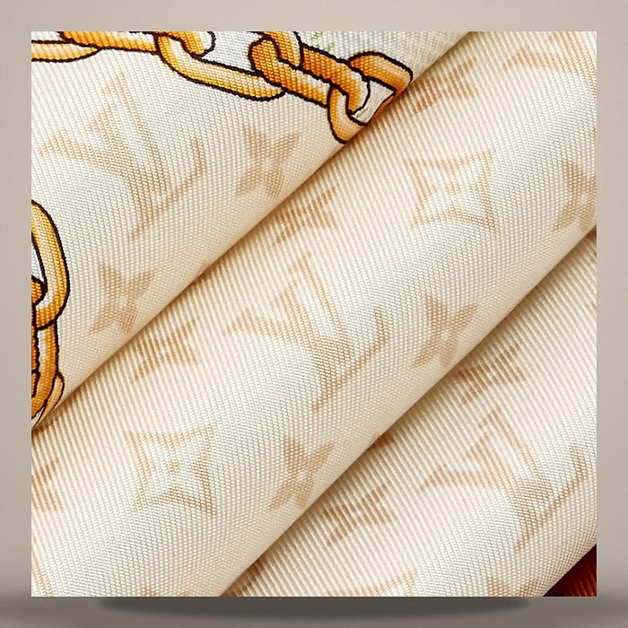 Louis Vuitton Flower and Strap Square 90 Scarf Dune Beige M97472