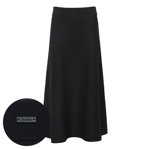 Max Mara Black Fujito Flare Midi Skirt MXMFUGGITO 006