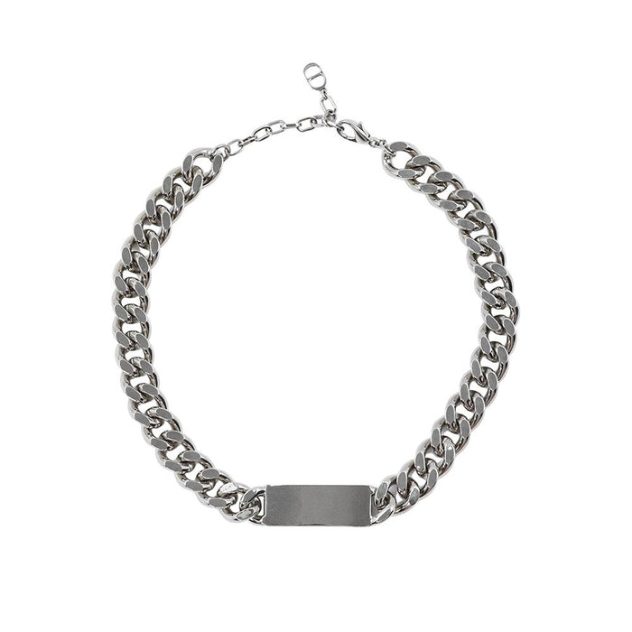 DIOR Chain Link Necklace Silver-Tone Men’s Jewelry