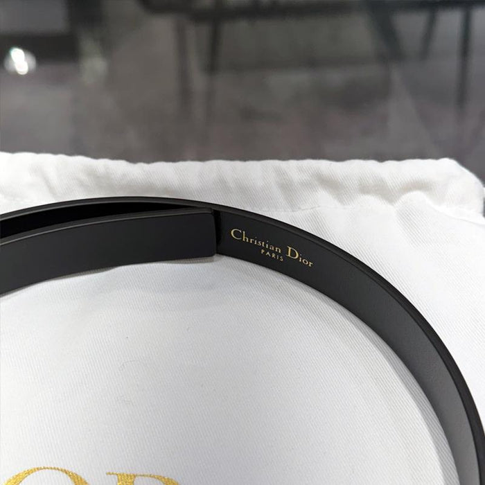 DIOR Saddle 20mm Ultra Smooth Calfskin Leather Belt Black