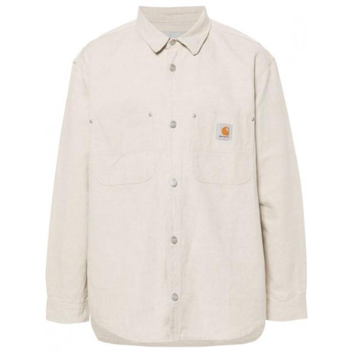 CARHARTT WIP Walter Shirt Jacket Men’s Gray Cotton Button-Up Jacket