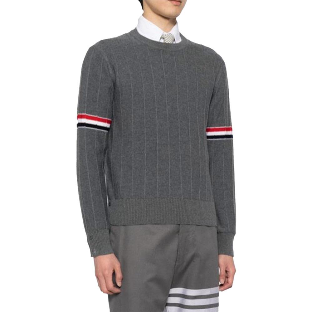 THOM BROWNE Wool Relaxed Fit Crewneck Sweater