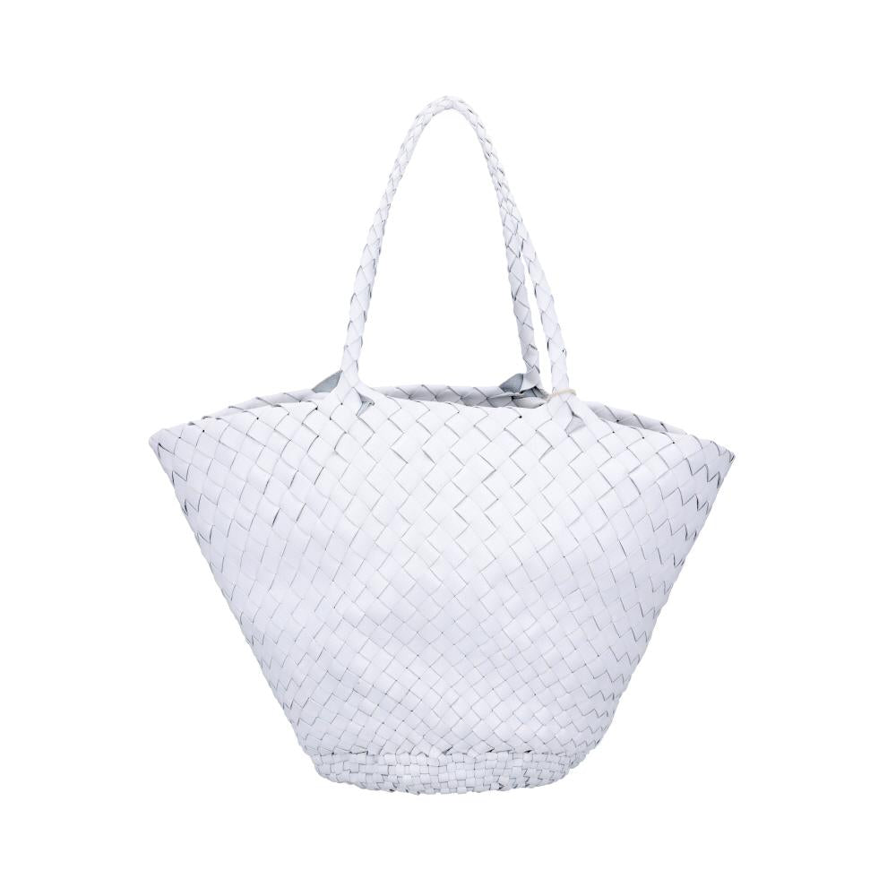Dragon Diffusion Egora Woven Leather Tote Bag 8026 WHITE