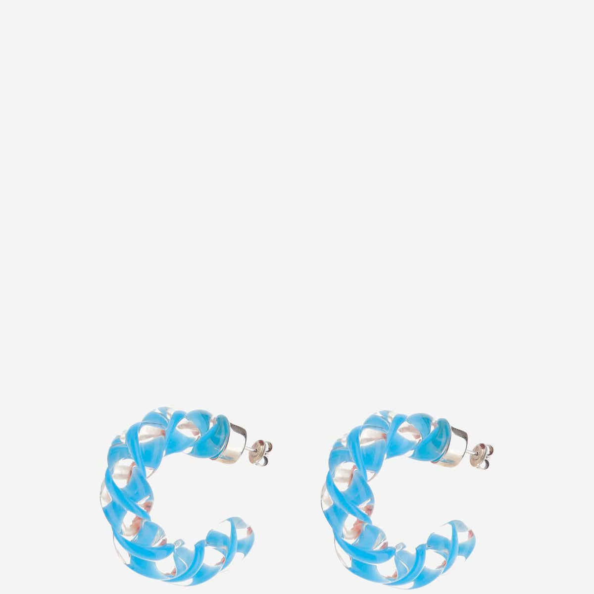 Bottega Veneta Silver-Tone Twisted Hoop Earrings
