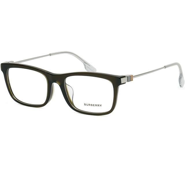 BURBERRY Dark Green Square Acetate Optical Glasses Asian Fit Unisex BE2384F 4026