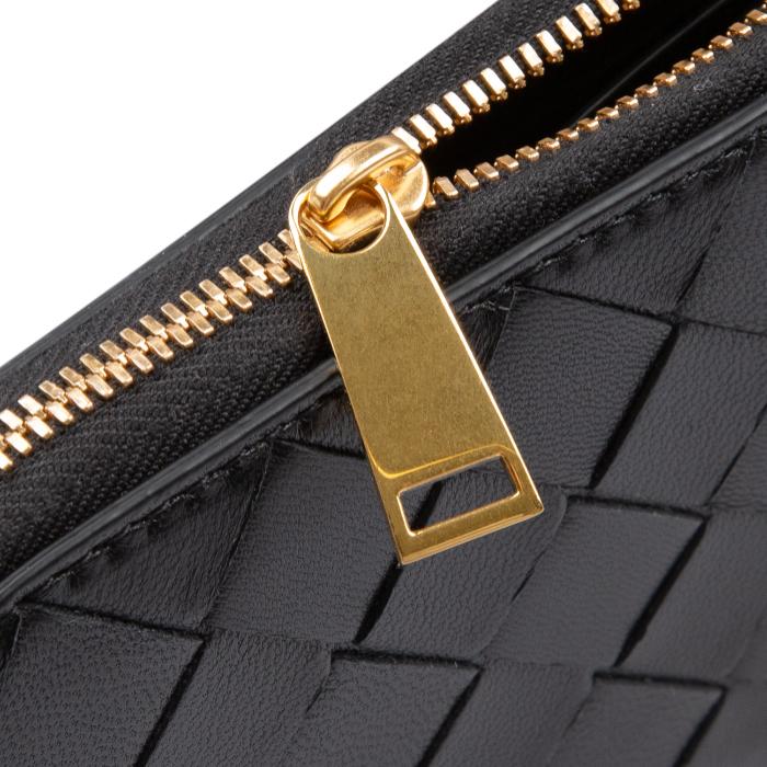 Bottega Veneta Intrecciato Woven Leather Zip Bifold Wallet Women’s