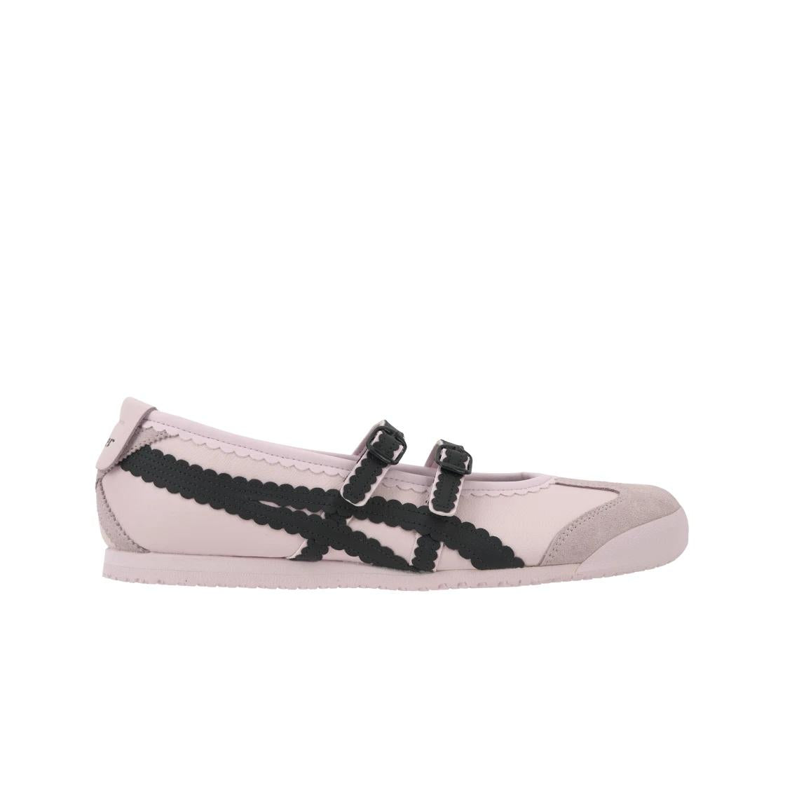 Onitsuka Tiger Pink Black Mexico 66 Mary Jane Flat Sneakers Women