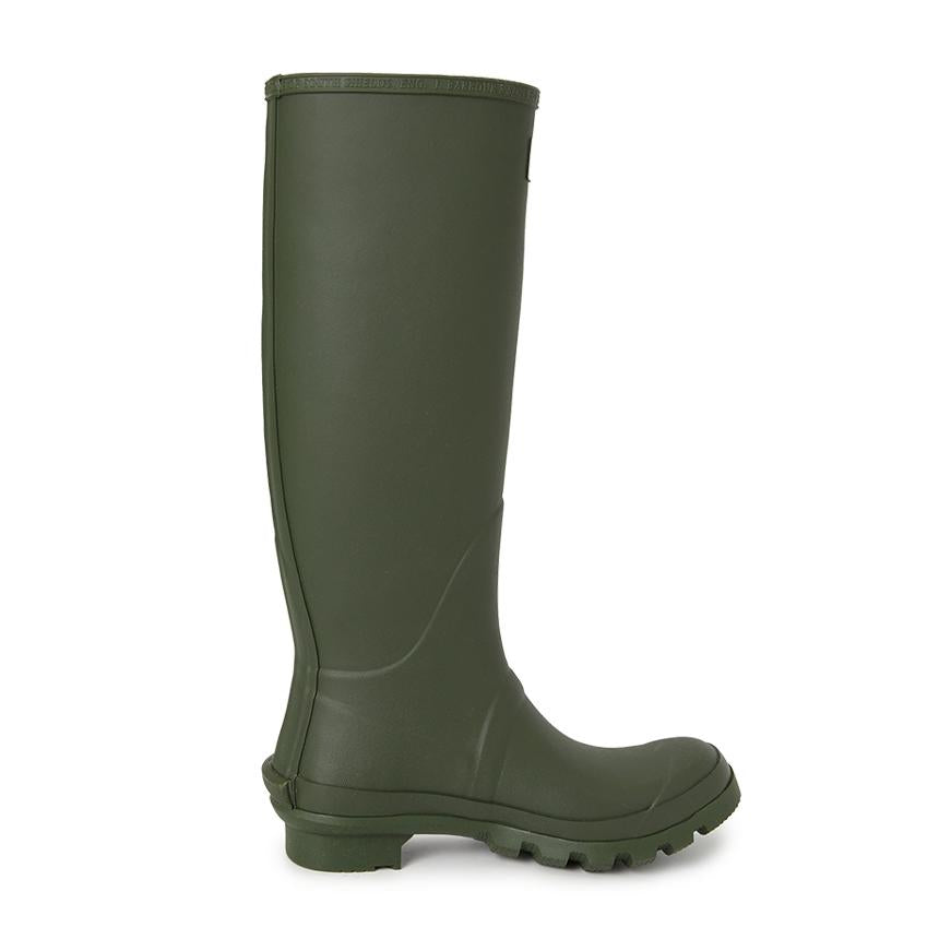 Barbour Olive Rubber Wellington Tall Rain Boots Women
