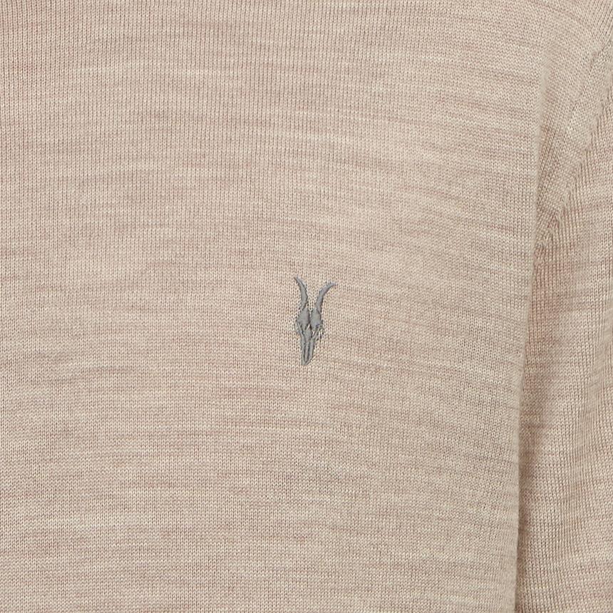 ALLSAINTS Men’s Crewneck Knit Sweater MK129D STONE TAUPE MARL