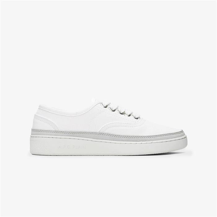 A.P.C. Plain Simple Women’s Low-Top Sneakers White Leather