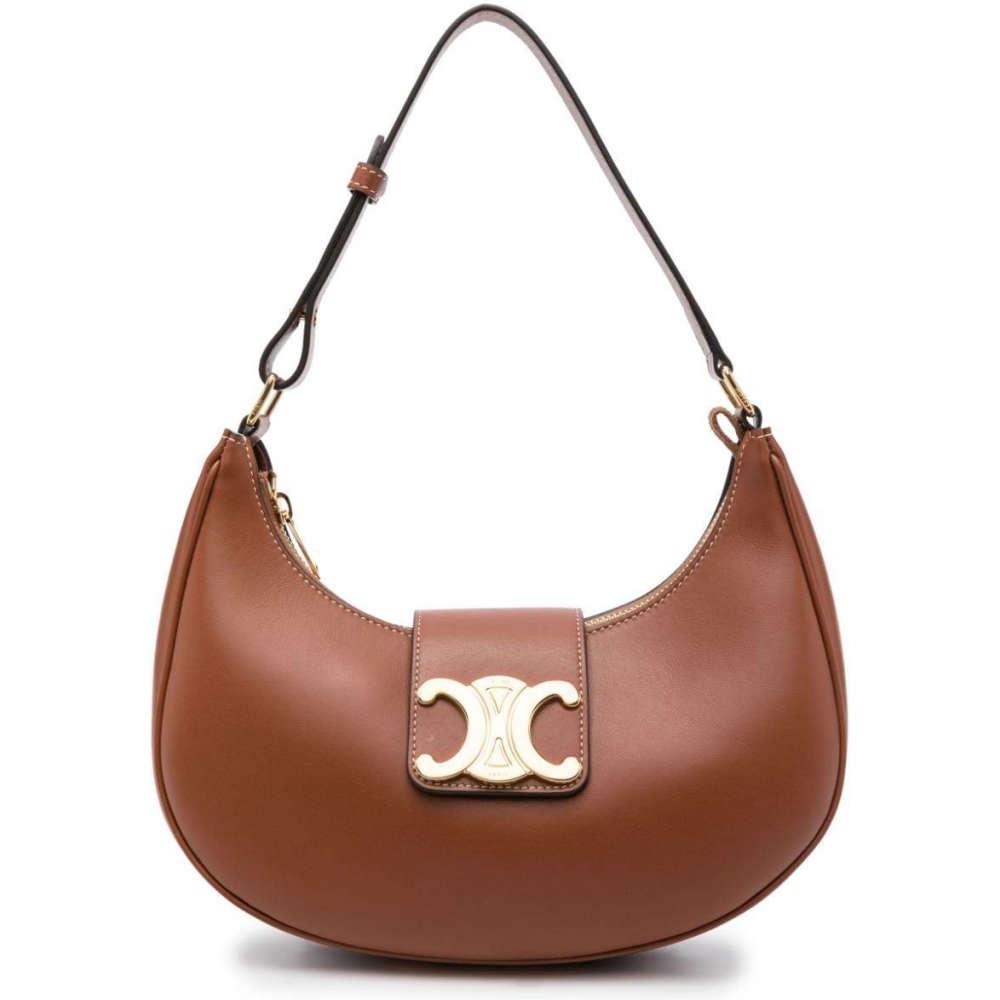 CELINE Ava Triomphe Brown Shoulder Bag