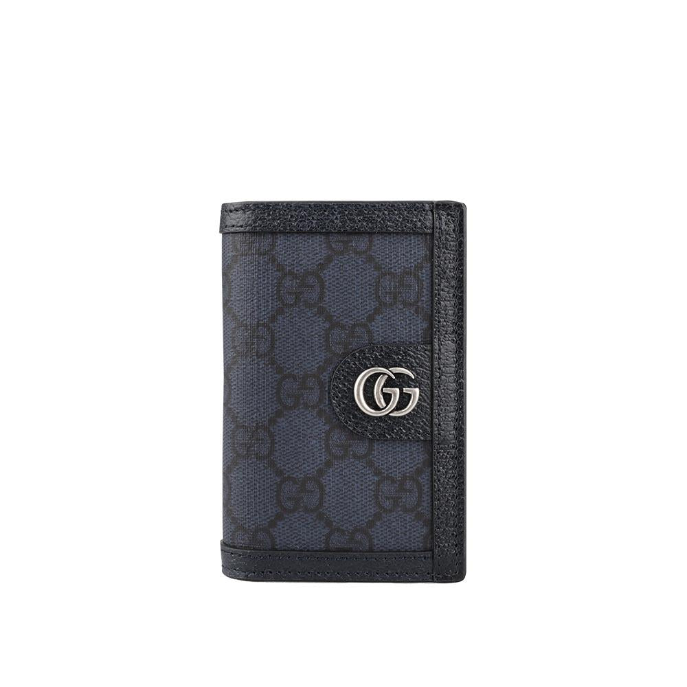 Bottega Veneta Dark Blue GG Ophidia Long Card Holder Wallet
