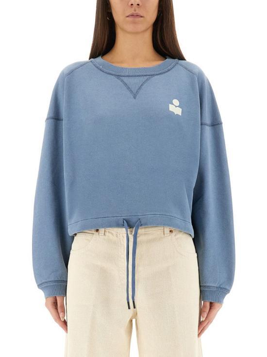 Isabel Marant Margo Cropped Sweatshirt Beige Women’s SW0005 FA C3M07E SBEC