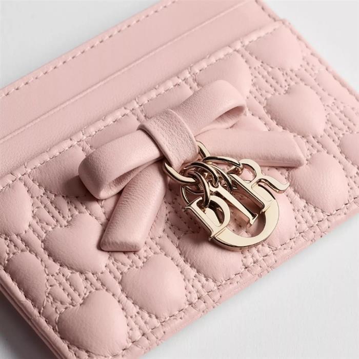DIOR Lady Dior Freesia Card Holder Wallet