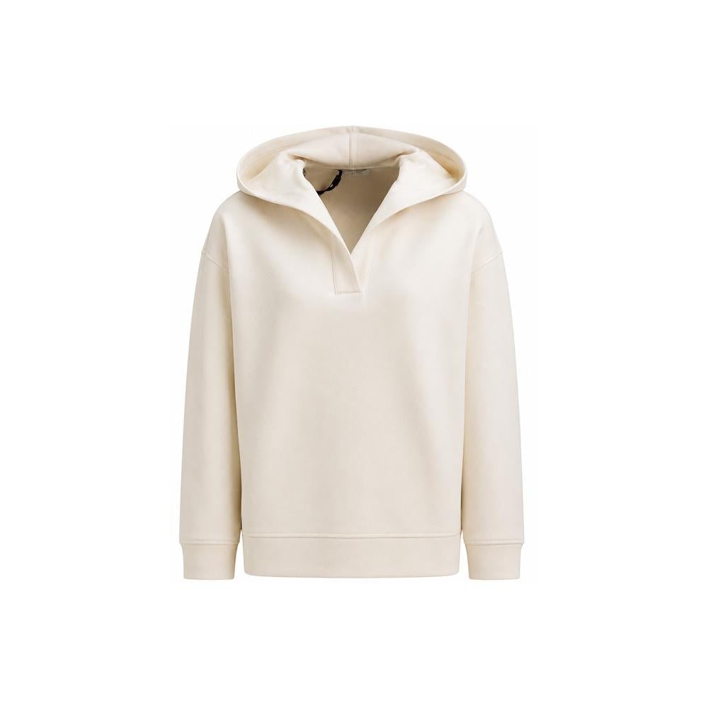 Max Mara Logo Embroidered Hoodie Natural Women’s Pullover Top 262992 6031 003