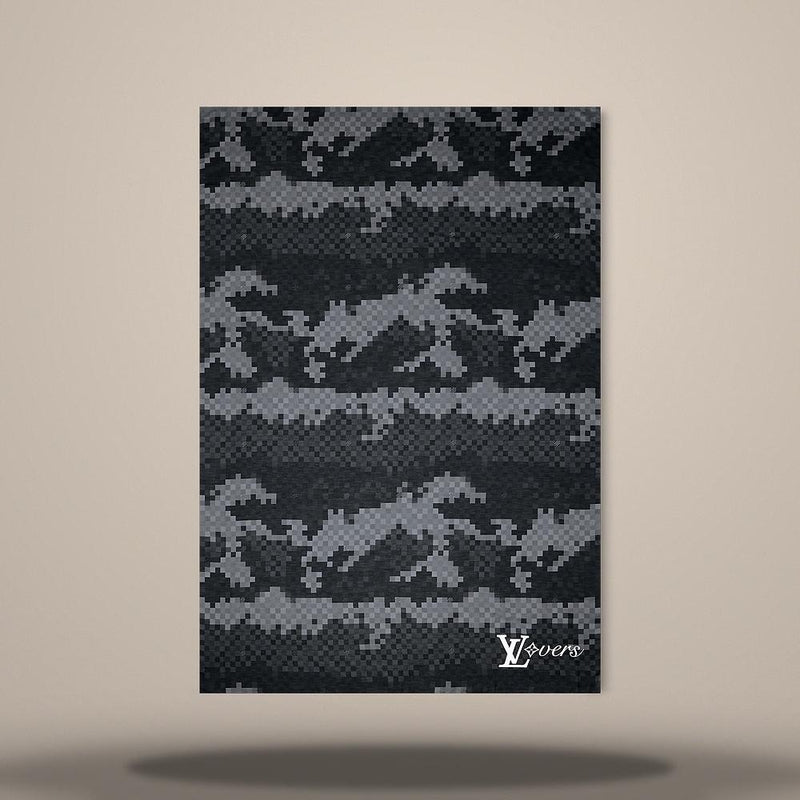 Louis Vuitton Damoflage Black Wool Scarf