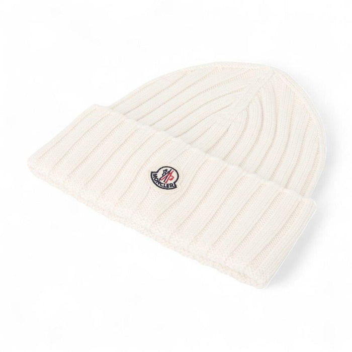 Moncler Women’s Knit Beanie Hat White