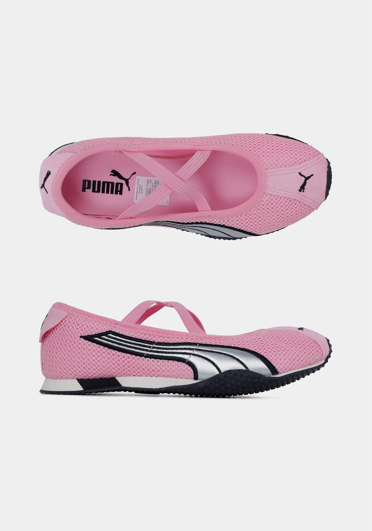PUMA Pink Shimmer Silver H Street Ballet Sneakers Low-Top Women