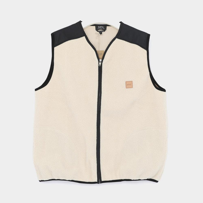 A.P.C. Patch Logo Nate Fleece Vest Men’s Knitted Sweater Vest
