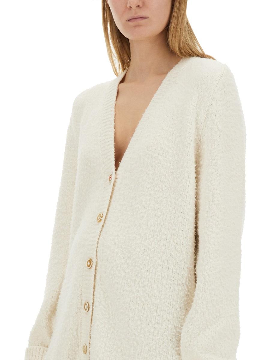 Maison Margiela Wool Blend White Cardigan