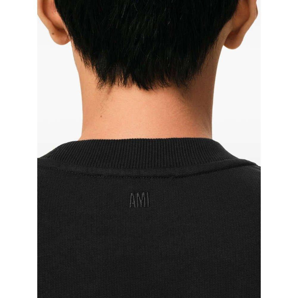 AMI Small Heart Logo Black Sweatshirt Unisex