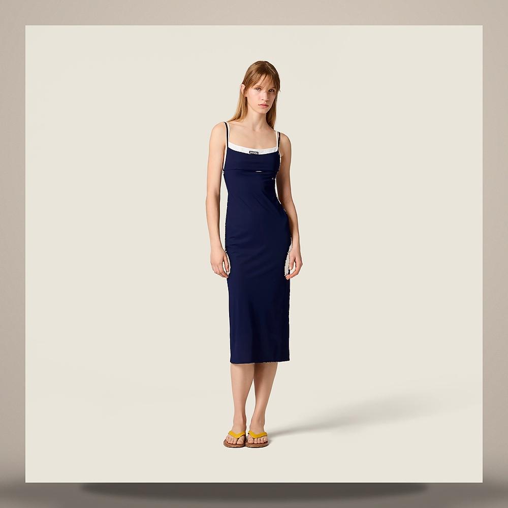 Miu Miu Stretch Jersey Midi Dress MF6436 122R F0008