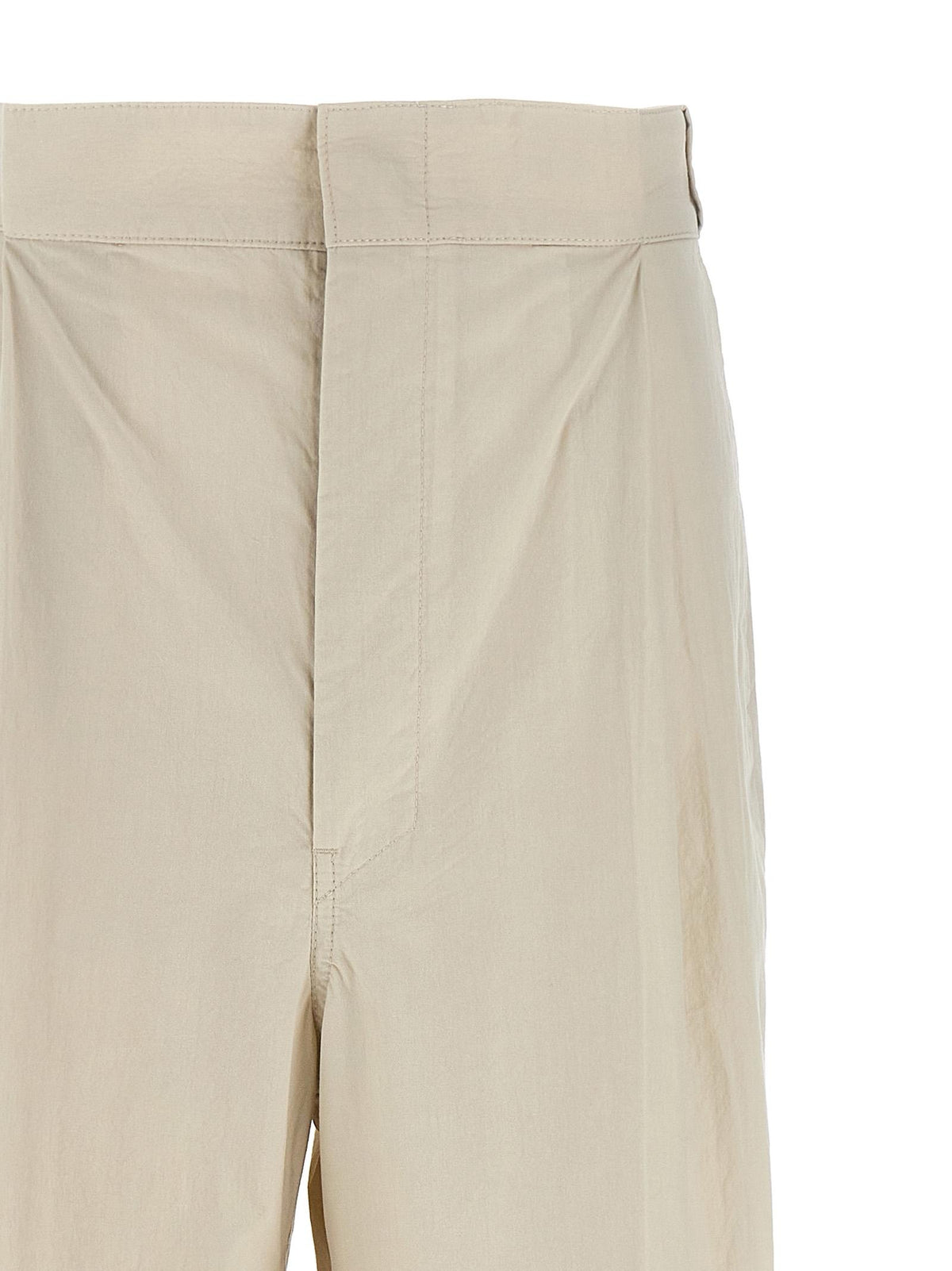 Maison Margiela Beige Wool Blend Cropped Trousers