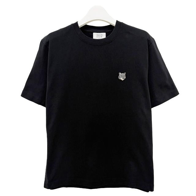 Maison Kitsune Fox Head Comfort Short Sleeve T-Shirt Navy Cotton Men