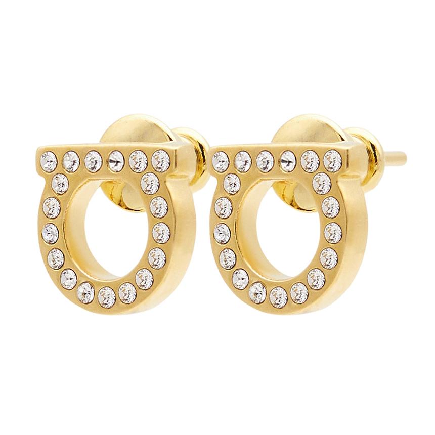 Ferragamo Gancini Crystal Small Women's Earrings 0123 001 0696576