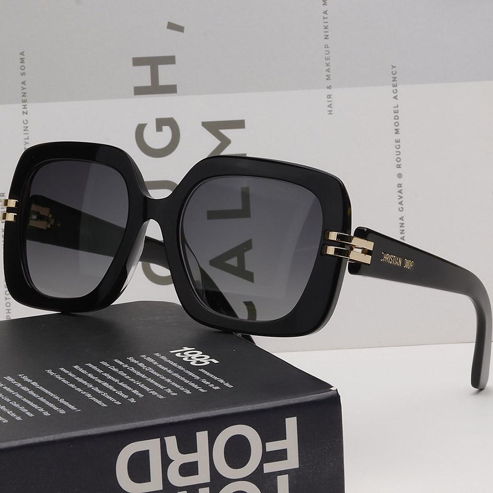 DIOR Oversized Acetate Sunglasses Unisex Black