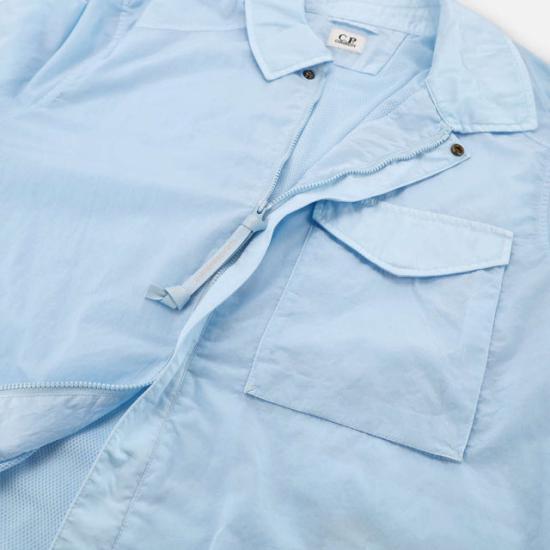 CP Company Cerulean Cotton Zip Jacket for Men 18CMOS095 A005904G814